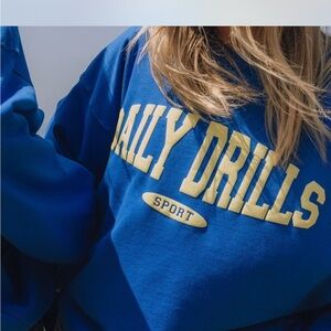 Daily Drills Blue and Yellow Sweatshirt (Rare) NWT never worn